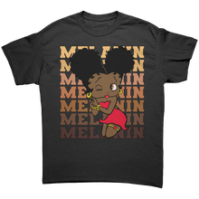 Load image into Gallery viewer, Cute_Black_Girl_Art_Shirt_Melanin_Shirt_Black_Front_Mockup.png