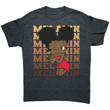 Load image into Gallery viewer, Cute_Black_Girl_Art_Shirt_Melanin_Shirt_Dark_Heather_Mockup.png