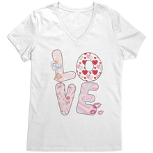 Load image into Gallery viewer, Cute_Love_Vneck__Love_Shirt_Love_Tshir_Bright_White_Mockup.png
