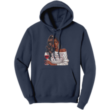 Load image into Gallery viewer, Cute_Valentine_Womens_Hoodie_Woman_In_N_Navy_Front_Mockup.png