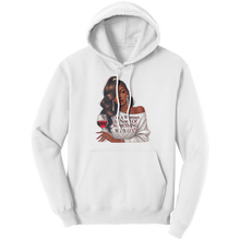 Load image into Gallery viewer, Cute_Valentine_Womens_Hoodie_Woman_In_N_White_Front_Mockup.png