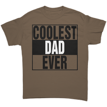 Load image into Gallery viewer, Dad_Shirt_Coolest_Dad_Shirt_Daddy_Shir_Brown_Savana_Front_Mockup.png