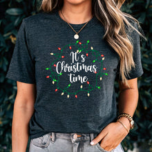 Load image into Gallery viewer, It's Christmas Time Shirt, Merry Christmas T-Shirt, Christmas Lights Shirt, Christmas Lights T-Shirt, Christmas Shirt, Christmas Gift