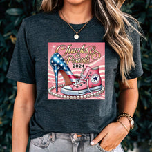 Load image into Gallery viewer, Chucks and Pearl 2024 Shirt, Kamala Harris Shirt, Election Shirt, President Shirt, Kamala Support Shirt, Inauguration Shirt, Democrat Shirt