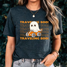 Load image into Gallery viewer, Comfort Colors Traveling Boo Shirt, Cute Halloween Shirt, Spooky Season Shirt, Trick or Treat Shirt, Halloween Gift, Ghost Shirt, Unsex Tee