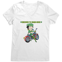 Load image into Gallery viewer, Dressed_To_Shamrock_Vneck_Betty_Boop_Sh_Bright_White_Mockup.png