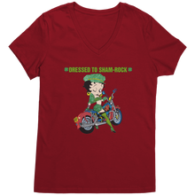 Load image into Gallery viewer, Dressed_To_Shamrock_Vneck_Betty_Boop_Sh_Classic_Red_Mockup.png