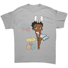 Load image into Gallery viewer, Easter_Shirt_Easter_Egg_Shirt_Betty_Bo_Sport_Grey_Front_Mockup.png