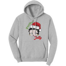 Load image into Gallery viewer, Feeling Jolly Hoodie, Betty Boop Christmas Hoodie, Unique Holiday Gift for Her, Women's Christmas Sweater, Betty Boop Hoodie, Womens Hoodie