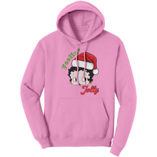 Load image into Gallery viewer, Feeling Jolly Hoodie, Betty Boop Christmas Hoodie, Unique Holiday Gift for Her, Women's Christmas Sweater, Betty Boop Hoodie, Womens Hoodie