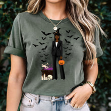 Load image into Gallery viewer, Comfort Colors Fashionable Halloween Shirt For Black Girl Halloween Shirt Gift For Spooky Season Shirt Black Girl Magic Retro Halloween Gift