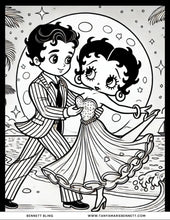 Load image into Gallery viewer, Betty Bling The Color of Love Coloring Book, Betty Boop Coloring Book, Digital Download, Valentine Printable, Valentines Gift, Digital Art