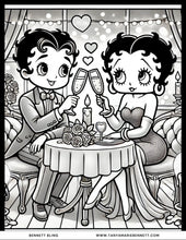 Load image into Gallery viewer, Betty Bling The Color of Love Coloring Book, Betty Boop Coloring Book, Digital Download, Valentine Printable, Valentines Gift, Digital Art