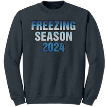Load image into Gallery viewer, Freezing Season Sweatshirt, Cute Winter Sweatshirt, Christmas Sweatshirt, Freezing Season 2024 Shirt, Christmas Gifts, Holiday Sweatshirt