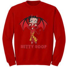 Load image into Gallery viewer, Funny Halloween Sweatshirt, Cute Betty Boop Womens Sweatshirt, Spooky Season Sweatshirt, Halloween Gift For Her Cute Devil Halloween Costume