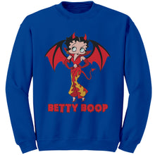 Load image into Gallery viewer, Funny Halloween Sweatshirt, Cute Betty Boop Womens Sweatshirt, Spooky Season Sweatshirt, Halloween Gift For Her Cute Devil Halloween Costume