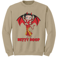 Load image into Gallery viewer, Funny Halloween Sweatshirt, Cute Betty Boop Womens Sweatshirt, Spooky Season Sweatshirt, Halloween Gift For Her Cute Devil Halloween Costume