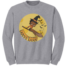 Load image into Gallery viewer, Funny Witchy Vibes Betty Boop Halloween Sweatshirt, Spooky Season Sweatshirt Halloween Gift For Her Halloween Party Sweatshirt Halloween Boo