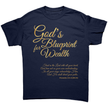 Load image into Gallery viewer, God_Christ_Shirt_Religious_Print_T-shir_Navy_Front_Mockup.png