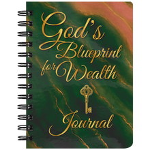 Load image into Gallery viewer, Gods_Blueprint_for_Wealth_Spiral_Notebo_SN_Front_Mockup.png