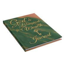 Load image into Gallery viewer, Gods_foot_print_hardcover_notebook_Closed_Cover_Angle_Mockup.png