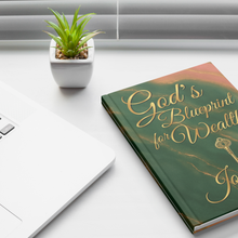 Load image into Gallery viewer, Gods_foot_print_hardcover_notebook_Lifestyle_1_Mockup.png
