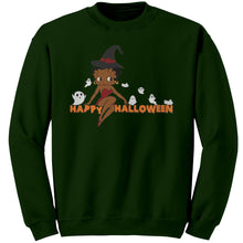 Load image into Gallery viewer, Happy Halloween Sweatshirt, Betty Boop Halloween Sweatshirt Spooky Season Sweatshirt Funny Halloween Gift For Her Halloween Party Sweatshirt