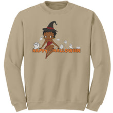 Load image into Gallery viewer, Happy Halloween Sweatshirt, Betty Boop Halloween Sweatshirt Spooky Season Sweatshirt Funny Halloween Gift For Her Halloween Party Sweatshirt