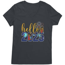 Load image into Gallery viewer, Happy New Year Shirt, Hello 2025 Shirt, Betty Boop Vneck, Betty Boop Shirt Happy New Year 2025 Tshirt Christmas Shirt Christmas Gift For Her