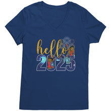 Load image into Gallery viewer, Happy New Year Shirt, Hello 2025 Shirt, Betty Boop Vneck, Betty Boop Shirt Happy New Year 2025 Tshirt Christmas Shirt Christmas Gift For Her