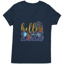 Load image into Gallery viewer, Happy New Year Shirt, Hello 2025 Shirt, Betty Boop Vneck, Betty Boop Shirt Happy New Year 2025 Tshirt Christmas Shirt Christmas Gift For Her