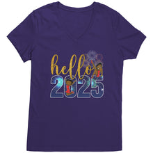 Load image into Gallery viewer, Happy New Year Shirt, Hello 2025 Shirt, Betty Boop Vneck, Betty Boop Shirt Happy New Year 2025 Tshirt Christmas Shirt Christmas Gift For Her