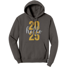 Load image into Gallery viewer, Hello 2025 Hoodie, New Year Hoodie, Happy New Year Hooded Sweatshirt, New Year 2025 Family Hoodie, Christmas Hoodie Christmas Gift For Her