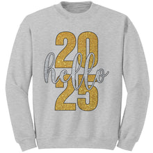 Load image into Gallery viewer, Hello 2025 Sweatshirt, New Year Sweatshirt, New Year Family Sweatshirt, New Year 2025 Christmas Sweatshirt, Holiday Gift, Christmas Gift