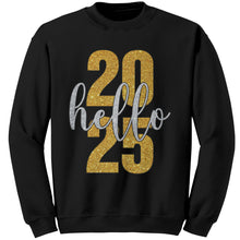 Load image into Gallery viewer, Hello 2025 Sweatshirt, New Year Sweatshirt, New Year Family Sweatshirt, New Year 2025 Christmas Sweatshirt, Holiday Gift, Christmas Gift