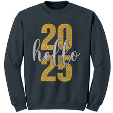 Load image into Gallery viewer, Hello 2025 Sweatshirt, New Year Sweatshirt, New Year Family Sweatshirt, New Year 2025 Christmas Sweatshirt, Holiday Gift, Christmas Gift