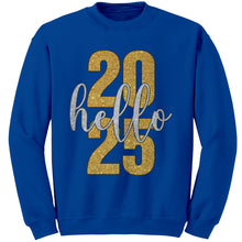 Load image into Gallery viewer, Hello 2025 Sweatshirt, New Year Sweatshirt, New Year Family Sweatshirt, New Year 2025 Christmas Sweatshirt, Holiday Gift, Christmas Gift