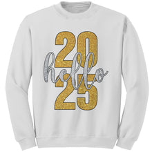 Load image into Gallery viewer, Hello 2025 Sweatshirt, New Year Sweatshirt, New Year Family Sweatshirt, New Year 2025 Christmas Sweatshirt, Holiday Gift, Christmas Gift