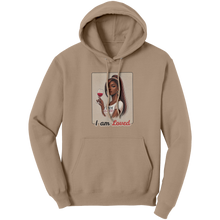 Load image into Gallery viewer, I_Am_Loved_Hoodie_Valentines_Womens_Hoo_Sand_Front_Mockup.png