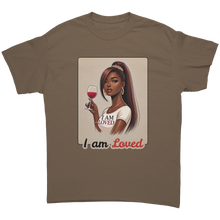 Load image into Gallery viewer, I_Am_Loved_Shirt_Valentines_Womens_Tshi_Brown_Savana_Front_Mockup.png