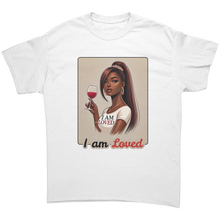 Load image into Gallery viewer, I_Am_Loved_Shirt_Valentines_Womens_Tshi_White_Front_Mockup.png