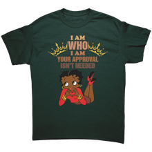 Load image into Gallery viewer, I_Am_Who_I_Am_Shirt_Your_Approval_Is_No_Forest_Green_Mockup.png