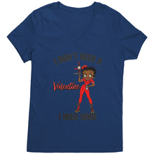 Load image into Gallery viewer, I Dont Need A Valentine Shirt, Valentine Vneck, Betty Boop Shirt, Betty Boop Valentine Womens Shirt, Womens Clothing, Valentine Gift For Her