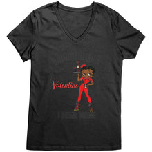 Load image into Gallery viewer, I Dont Need A Valentine Shirt, Valentine Vneck, Betty Boop Shirt, Betty Boop Valentine Womens Shirt, Womens Clothing, Valentine Gift For Her