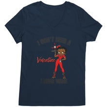 Load image into Gallery viewer, I Dont Need A Valentine Shirt, Valentine Vneck, Betty Boop Shirt, Betty Boop Valentine Womens Shirt, Womens Clothing, Valentine Gift For Her