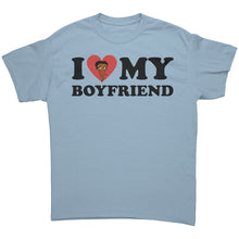 Load image into Gallery viewer, I Love My Boyfriend Shirt, Valentines Shirt I Heart My Boyfriend Shirt Valentines Day Womens Vneck, Valentines Gift For Her Anniversary Gift