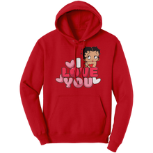 Load image into Gallery viewer, I_Love_You_Betty_Boop_Hoodie_I_Love_You_Red_Front_Mockup.png