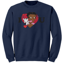 Load image into Gallery viewer, I Love You Betty Boop Sweatshirt, I Love You Sweatshirt, Christmas Gift for Her, Betty Boop Womens Sweatshirt Gift, Christmas Sweater Gift