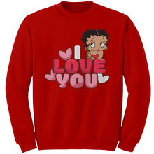Load image into Gallery viewer, I_Love_You_Betty_Boop_Sweatshirt_I_Love__Red_Mockup.png