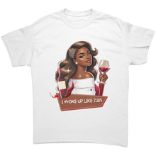 Load image into Gallery viewer, I_Woke_Up_Like_This_Shirt_Womens_Graphi_White_Front_Mockup.png